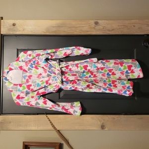 Curfew Girl Heart print bath robe